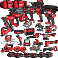 MW 18V 22 Piece Power Tool Kit with 6 x Batteries T4TKITM - 18479