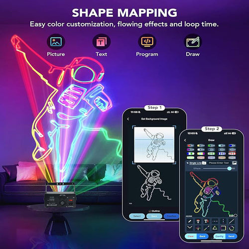 (NEW)RaveLight™  APP DIY Drawing Animation Laser Projector